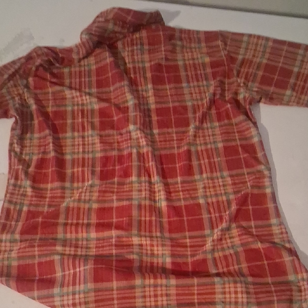 Stylish Red & Yellow Plaid Kids Button Down Shirt - Picture 3 of 5